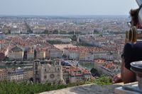 Blick von Fourviere auf Kathedrale und Stadt